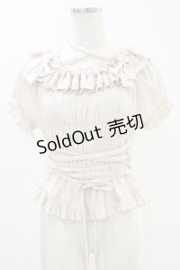 Innocent World / リボンシャーリングブラウス Free ピンク H-25-06-14-1044-IW-BL-NS-ZH