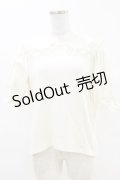 m petit by misako / NINA'sコラボ襟付きプルオーバー L オフ H-25-06-14-1045-LO-TO-NS-ZH