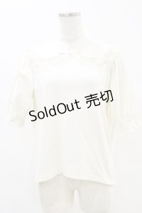 m petit by misako / NINA'sコラボ襟付きプルオーバー L オフ H-25-06-14-1045-LO-TO-NS-ZH