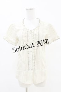 axes femme / ストライプブラウス M 生成り H-25-06-14-1046-AX-BL-NS-ZH