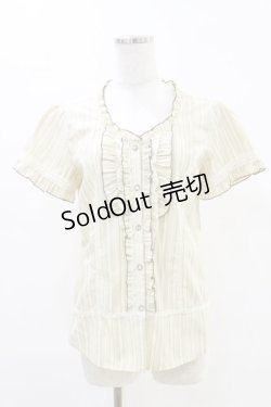 画像1: axes femme / ストライプブラウス M 生成り H-25-06-14-1046-AX-BL-NS-ZH