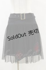 PEACE NOW / ローズワッペンベルト付スカート  ブラック H-25-06-15-041-PU-SK-KB-ZH