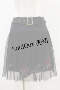 PEACE NOW / ローズワッペンベルト付スカート  ブラック H-25-06-15-041-PU-SK-KB-ZH