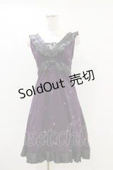 h.Jelly HONEY / ハートバタフライリボンワンピース  パープル×ブラック H-25-06-15-043-HN-OP-KB-ZH