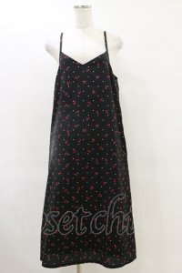 Candy Stripper / TINY CHERRY CAMISOLEワンピース  ブラック H-25-06-15-044-PU-OP-KB-ZH