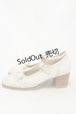 画像2: Jane Marple / トゥリボンのメリージェーンシューズ S オフホワイト H-25-06-15-004-JM-SH-KB-ZH