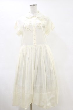 画像1: Jane Marple Dans Le Salon / ブーケエンブロイダリーワンピース M アイボリー H-25-06-15-048-JM-OP-KB-ZH