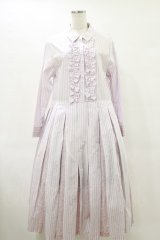 Jane Marple Dans Le Salon / ストライプとD’anjo coastのシャツドレス  ピンクミックス H-25-06-15-051-JM-OP-KB-ZH