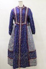 Jane Marple / Demi & Birdsongアガサドレス M ネイビー×ネイビー×ワイン H-25-06-15-053-JM-OP-KB-ZH