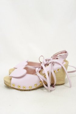 画像2: MILK / ハートウッドサンダル S ピンク H-25-06-15-005-ML-SH-KB-ZH