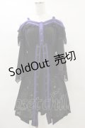 Ozz oneste / 和チャイナオフショルワンピース  黒×紫 H-25-06-15-055-OO-OP-KB-ZH
