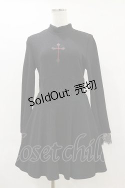 画像1: PUNK RAVE / Demonika Long Sleeve Dress M-L ブラック H-25-10-20-003-PU-OP-KB-ZH