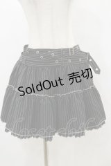 ALGONQUINS / ダブルベルトストライプスカート  ブラック H-25-06-15-059-AL-SK-KB-ZH