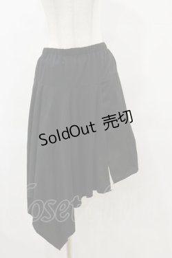 画像1: ALGONQUINS / 変形イレギュラースカート  ブラック H-25-06-15-060-AL-SK-KB-ZH