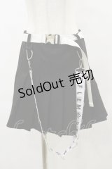 REFLEM / Dカンロゴテープサスペンダー付きプリーツスカート  ブラック H-25-06-15-061-PU-SK-KB-ZH