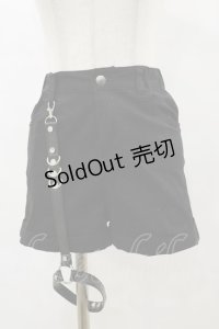 REFLEM / ガーター付ショートパンツ  ブラック H-25-06-15-062-PU-PA-KB-ZH