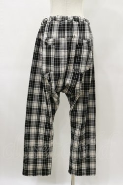 画像2: ALGONQUINS / チェックサルエルパンツ  オフ×ブラック H-25-06-15-063-AL-PA-KB-ZH
