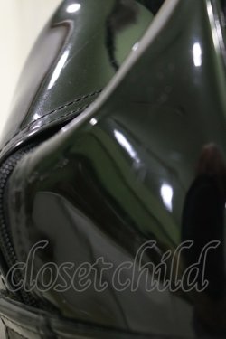 画像3: BLACK MORAL / ファーエナメルボストンBAG  ブラック H-25-06-15-007-PU-BG-KB-ZH