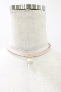 MILK / レザーパールチョーカー  ピンク H-25-06-15-076-ML-AC-KB-ZH