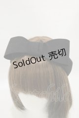Jane Marple Dans Le Salon / リボンヘアバンド  ブラック H-25-06-15-078-JM-AC-KB-ZH