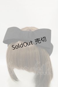 Jane Marple Dans Le Salon / リボンヘアバンド  ブラック H-25-06-15-078-JM-AC-KB-ZH