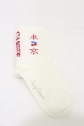 Candy Stripper / CND TOKYO SOCKS  白 H-25-06-15-018-PU-ZA-KB-ZH