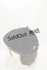 Sheglit / オリジナルベレー帽  黒 H-25-06-15-025-EL-AC-KB-ZT170