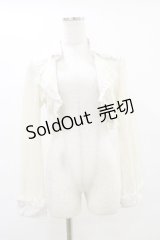 h.Jelly HONEY / レースニット切替ボレロ  オフホワイト H-25-06-15-030-HN-TO-KB-ZH