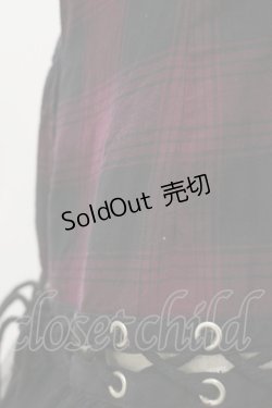 画像3: ALGONQUINS / チェックチュールフードZIPベスト  パープル×ブラック H-25-06-15-031-AL-TO-KB-ZH