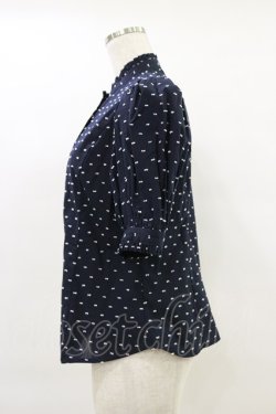 画像3: Sheglit / ドビードットパフブラウス M ネイビー H-25-06-15-034-EL-TO-KB-ZH
