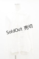 Jane Marple / コットンレースタイ付ブラウス  ホワイト H-25-06-15-035-JM-BL-KB-ZH