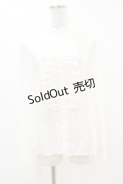 画像4: Jane Marple / コットンレースタイ付ブラウス  ホワイト H-25-06-15-035-JM-BL-KB-ZH