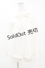 Jane Marple / Triple lace collar bow ribbon blouse  オフホワイト H-25-06-15-036-JM-BL-KB-ZH