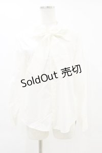 Jane Marple / Triple lace collar bow ribbon blouse  オフホワイト H-25-06-15-036-JM-BL-KB-ZH
