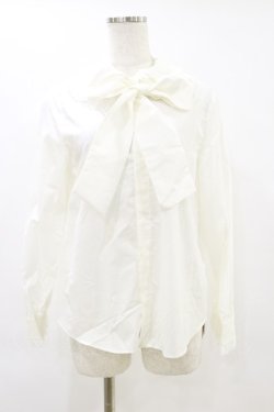 画像1: Jane Marple / Triple lace collar bow ribbon blouse  オフホワイト H-25-06-15-036-JM-BL-KB-ZH