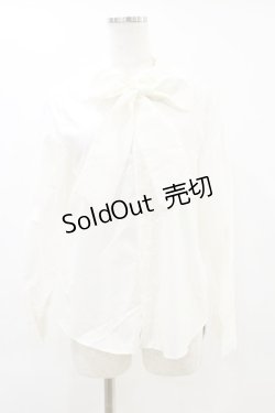 画像1: Jane Marple / Triple lace collar bow ribbon blouse  オフホワイト H-25-06-15-036-JM-BL-KB-ZH