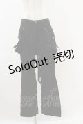 BPN / フラップ付ベルトパンツ  ブラック H-25-06-15-038-GO-PA-KB-ZH