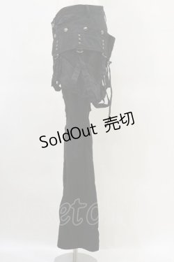 画像3: BPN / フラップ付ベルトパンツ  ブラック H-25-06-15-038-GO-PA-KB-ZH