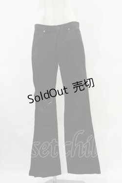 画像1: BPN FOR MEN / アシメベルトパンツ  ブラック H-25-06-15-039-GO-PA-KB-ZH