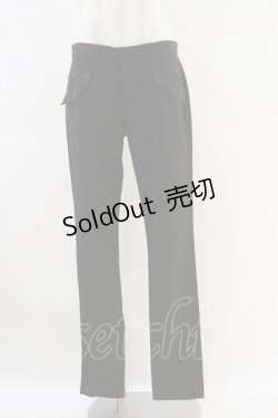 画像1: BPN FOR MEN / コウモリ風ポケットパンツ  ブラック H-25-06-15-040-GO-PA-KB-ZH