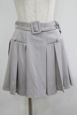 画像1: evelyn / ベルトプリーツスカート Free グレー H-25-06-16-027-LO-SK-NS-ZH