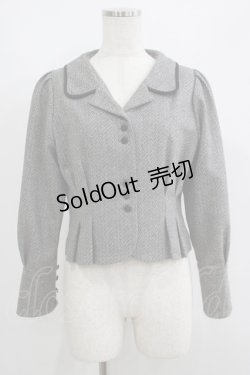 画像1: an another angelus / パイピング使いヘリンボーンショートジャケット Free CHARCOAL H-25-06-16-028-CA-JA-NS-ZT426