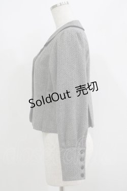 画像2: an another angelus / パイピング使いヘリンボーンショートジャケット Free CHARCOAL H-25-06-16-028-CA-JA-NS-ZT426