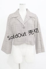 an another angelus / チェック柄ショートジャケット Free BROWN×BR H-25-06-16-029-CA-JA-NS-ZH