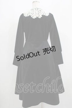 画像3: an another angelus / クロシェニットレース衿ベロアワンピース Free BLACK H-25-06-16-004-CA-OP-NS-ZT130
