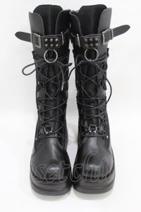 NieR Clothing / 厚底ブーツ EU39(約24.5cm) ブラック H-25-06-16-1001-PU-SH-KB-ZT88