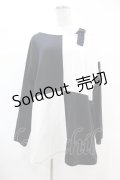 elements,H / バイカラーベルトカットソー HOMME 白×黒 H-25-06-16-1039-PU-TO-KB-ZH