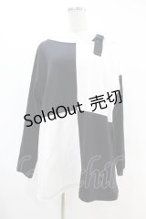 elements,H / バイカラーベルトカットソー HOMME 白×黒 H-25-06-16-1039-PU-TO-KB-ZH
