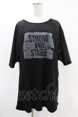HELL CAT PUNKS / メッシュ切替カットソー  黒 H-25-06-16-1040-PU-TO-KB-ZH