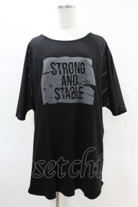 HELL CAT PUNKS / メッシュ切替カットソー  黒 H-25-06-16-1040-PU-TO-KB-ZH